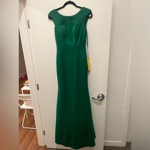 Emerald floor length dress